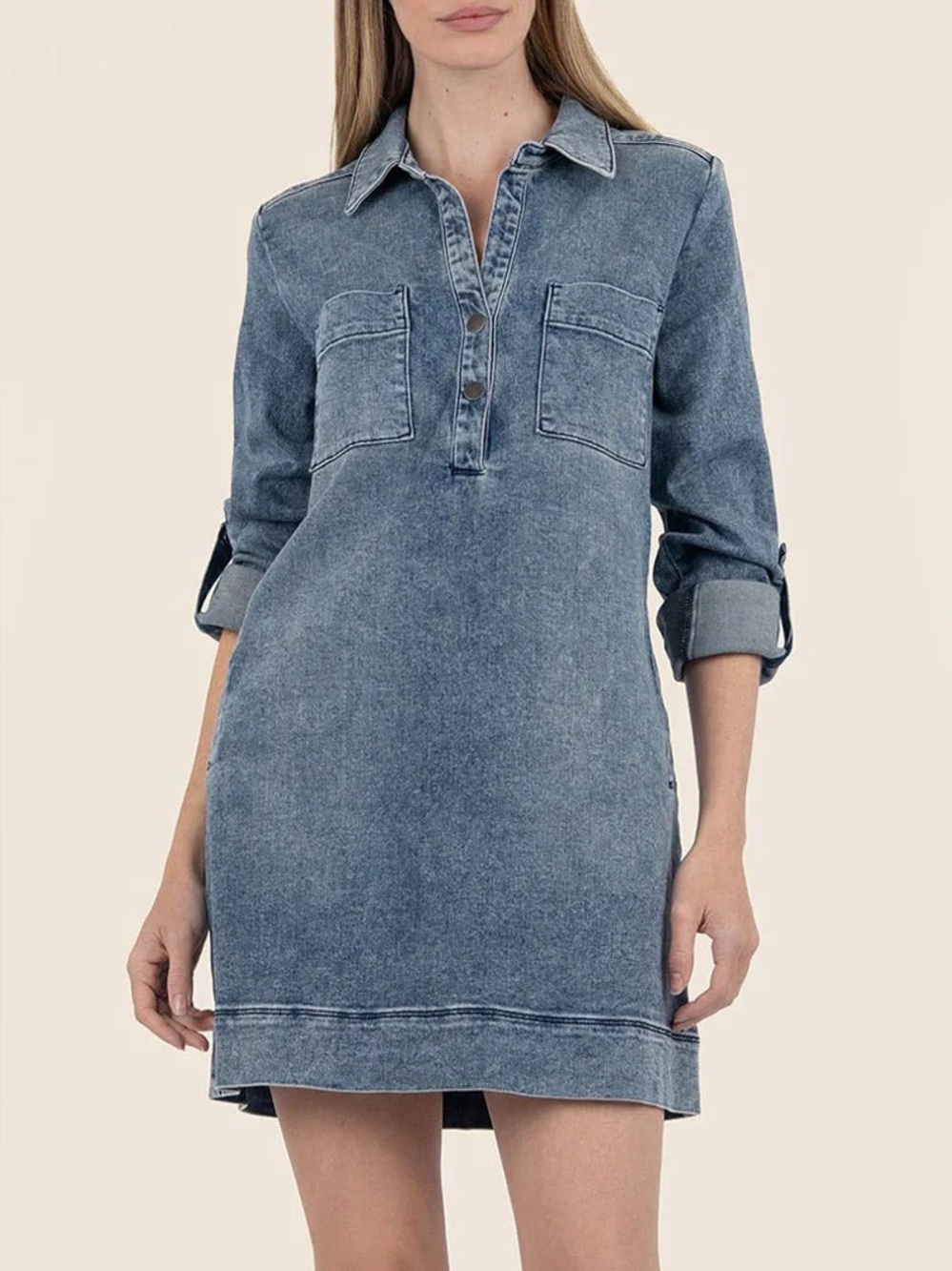 Kut from the Kloth Anika Denim Dress Medium Wash